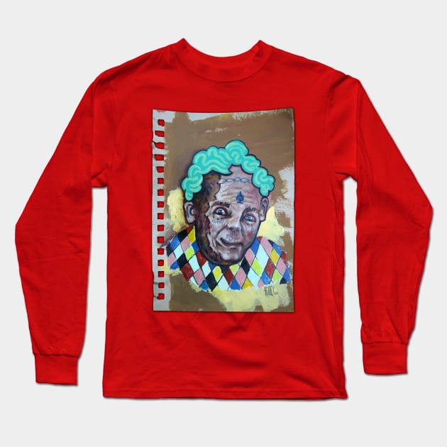 Ace of Spades Gang | Cool Internet Influencer | Clown Painting Lowbrow Pop Surreal Art | Youtube Star | Mini Masterpieces | Original Oil Painting By Tyler Tilley Long Sleeve T-Shirt by Tiger Picasso